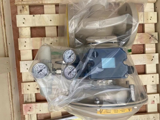 Kugel-Ventil Samson Control Valvess 3241 mit 3277 pneumatischer Auslöser-und 3725 des Stellwerk-4708 Regler