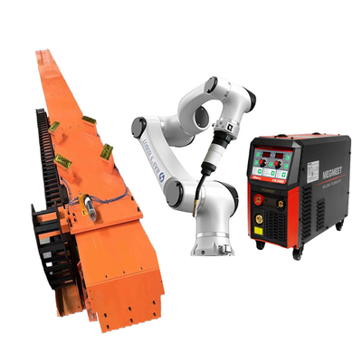 Achsen-Schweißens-Roboter Hans E5 6 mit Fackel-und Schienen-System für Mig Mag Tig Welding Solution