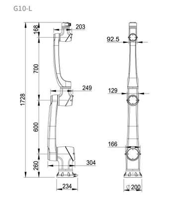 Nutzlast des Aluminiumlegierungs-kooperative Roboter-Arm-6 der Achsen-6kg für Schweißens-Roboter