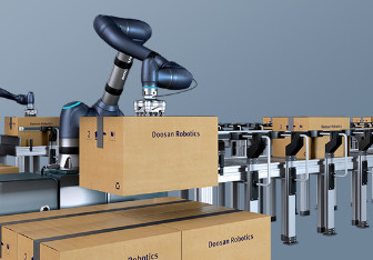 Roboter-Arm Doosan Cobot A0912 mit Onrobot-Roboter-Greifer für die Palettierung und Montageroboter