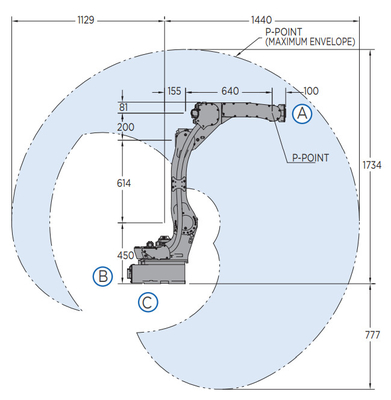 Achsen-Elektroschweißen-Roboter-Arm Mig-Brennschneider Yaskawa Industrieroboter-6