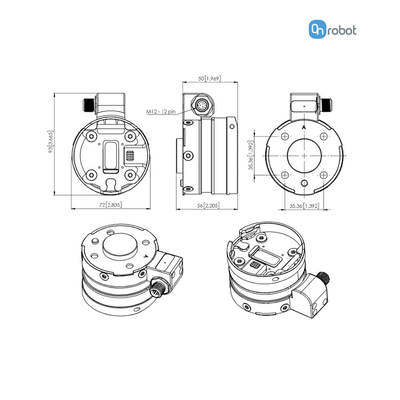 Handgreifer-Arbeit ONrobot-Roboter-Greifer SP1s SP3 SP5 für pneumatischen Greifer UR Cobot für Industrieroboter-Arm