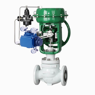 Chinesisches Regelventil mit pneumatisches azbil intelligentem Ventilstellwerk SVX 1000 und Filterregler des Fischers 67CFR