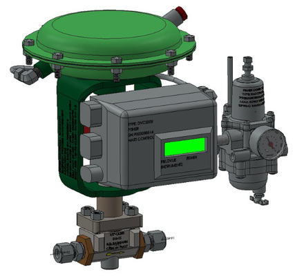 Elektrisches Fluss-Regelventil-Stellwerk Fisher DVC2000 mit Regler des Filter-67CFR