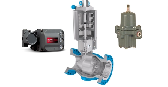 Berühmtes chinesisches Steuerventil mit Fischer dvc6200 Smart Positioner und Fischer 67CFR Filter Regulator