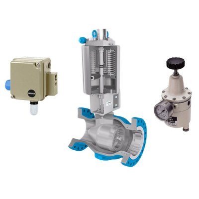 Ventil Mokveld HIPPS mit Druckminderventil des Stellwerk-Samson3701 und Filters KOSO PRF300