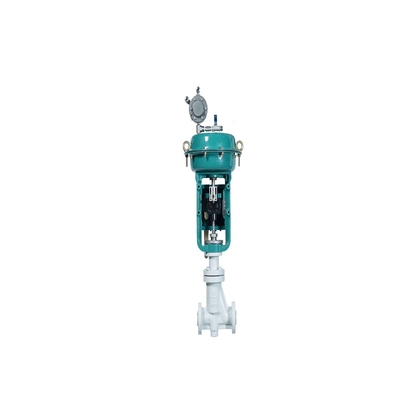 Ventil-Stellwerk Foxboro SRD991 mit Filter-Regler Fisher 67CFR und Regelventil