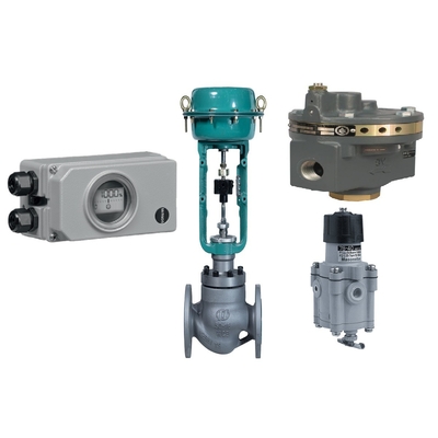 Flow Masoneilan 78-40 mit Samson 3730-3 Ventilpositionierer und Steuerventil Fisher 2625 Filterregler