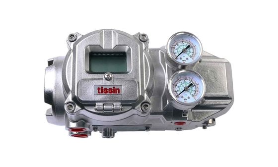 Elektropneumatisches Ventil mit intelligentem Ventil-Stellwerk Tissin TS905 und Druckminderventil Fisher Fishers 67CFR