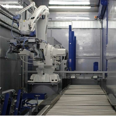 Roboterarm 4 Achsen ABB IRB 460-110/2.4 mit CNGBS-Robotergreifer für den automatisierten Palletierungsroboter