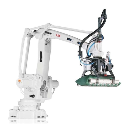 Roboterarm 4 Achsen ABB IRB 460-110/2.4 mit CNGBS-Robotergreifer für den automatisierten Palletierungsroboter