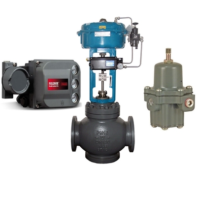 Pneumatisches Steuerventil mit Positionierer FISHER DVC6200 Smart Valve Positioner und linearer Pneumatikantrieb