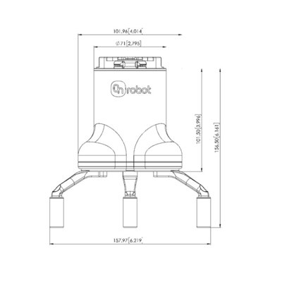 Großer Schlag 3 Finger Gripper mit 15 kg Nutzlast Arbeit mit Cobot und 6 Achsen Roboter für Pick und Platz