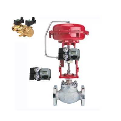 Das ASCO-Solenoidventil mit Masoneilan-Positionierer und der Ventil-Einrichtung zur Erdgasversorgung mit hohem Durchfluss ist in Betrieb.