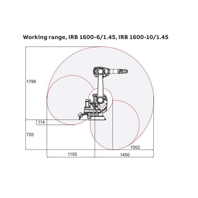 ABB Roboterarm 6 Achse IRB 1600-10/1.45 mit CNGBS Robotergriff für automatisierten Handling-Roboter