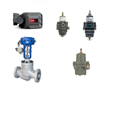 Steuerventil mit Fisher DVC6200 Positionierer und Fisher 67CFR Filter Regulator