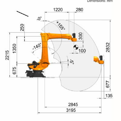 KUKA KR 180 R3200 PA Nutzlast 180 kg mit GNGBS Roboter-Greifer für Fabriken als Palletier-Roboter