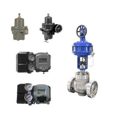 Steuerventil mit Masoneilan SVI II AP Advanced Performance Digital Valve Positioner und Fisher 67CFR Filter Regulator