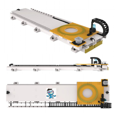 KUKA Palletizing Robot KR 240 R3200 PA mit CNGBS Führungsschienen als automatischer Palletizer Industrie-Roboterarm