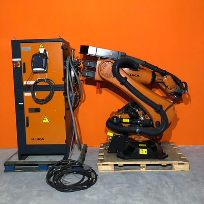 KUKA KR 240 R3330 Palletierungsroboter mit CNGBS Linear Guide Rail als automatische Maschine Nutzlast 240kg Roboterarm