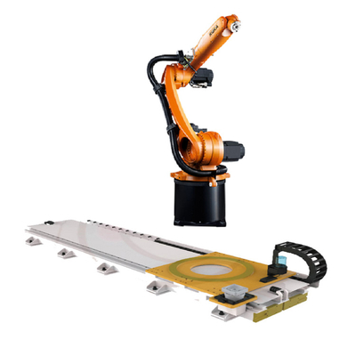 Kuka Industrial Robotic 6 Axis KR 8 R1620 mit CNGBS Robot Guide Rail für die Handling-Automatisierung