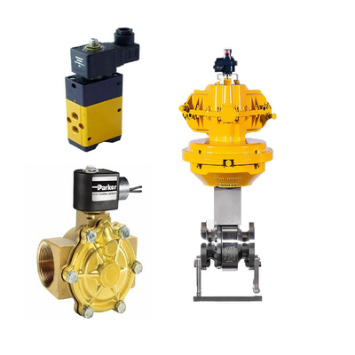 Chinesische Steuerventile mit pneumatischem Aktor und Parker D3DW-Solenoidventil