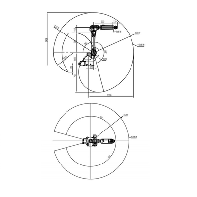6 Achsen CNGBS Roboterarm GBS6-C1400 mit anderen ARC-Schweißmaschinen CM350AR als Schweißmaschine zum Schweißen
