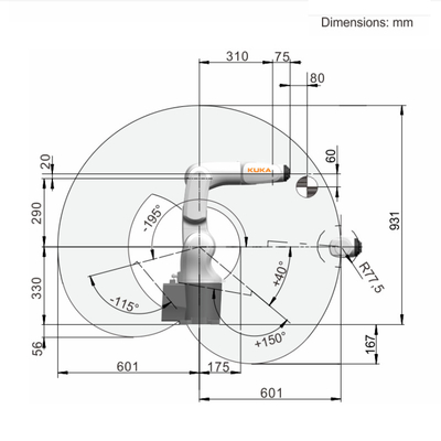 KUKA Cobot KR 4 R600 für die Handhabung von Onrobot-Gripper als Pick-and-Place-Maschine