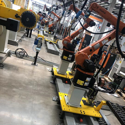 Roboter-Schienen mit 2500 kg Nutzlast und 3200 mm Reichweite mit ABB-Roboter und anderen Robotern als Führungsschiene