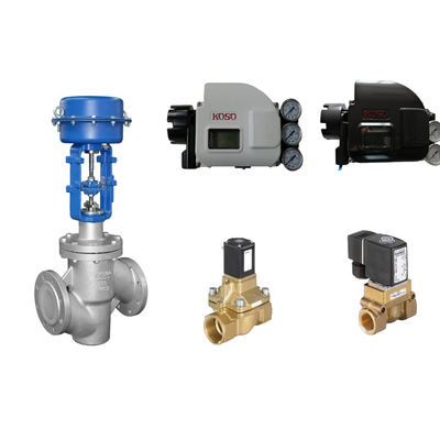 Pneumatische Steuerventile mit Koso KGP5000 Smart Valve Positioner und Burkert 5404 Solenoidventil