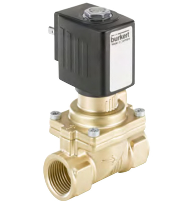 2/2 Laufende Burkert Messing-Solenoidventil 6281 mit 24DVC hochtemperaturbeständigem 2/2-Wege-Diaphragma