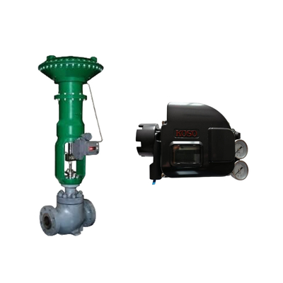 Pneumatische Steuerventile mit Koso KGP5000 Smart Valve Positioner und Burkert 5404 Solenoidventil