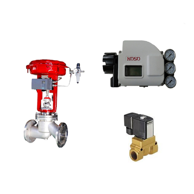 Pneumatische Steuerventile mit Koso KGP5000 Smart Valve Positioner und Burkert 5404 Solenoidventil