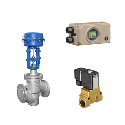 Pneumatisches Steuerventil mit Samson Elektropneumatik 3730-3 Positionierer und Burkert Typ 5404 Solenoidventil