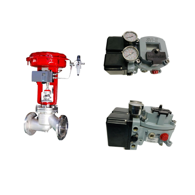 Steuerventil mit Masoneilan SVI II AP Advanced Performance Digital Valve Positioner und Fisher 67CFR Filter Regulator