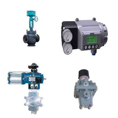 Gekrümmte Rohrsteuerventile mit Masoneilan SVI3 Digital Valve Positioner und Masoneilan 78-40 Filter Regulator