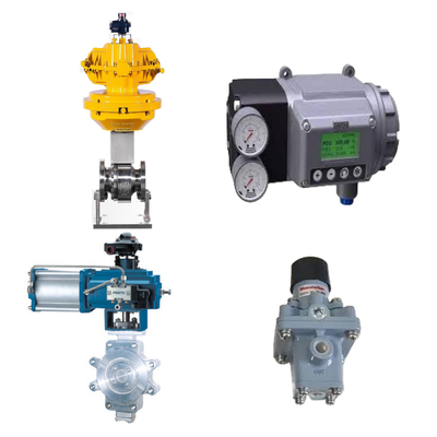 Gekrümmte Rohrsteuerventile mit Masoneilan SVI3 Digital Valve Positioner und Masoneilan 78-40 Filter Regulator