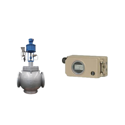Ein gewölbtes Rohrsteuerventil mit Samson Elektropneumatik 3730-3 Positionierer und Fisher 67CFR Filterregulator