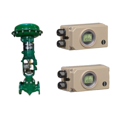 Ein gewölbtes Rohrsteuerventil mit Samson Elektropneumatik 3730-3 Positionierer und Fisher 67CFR Filterregulator