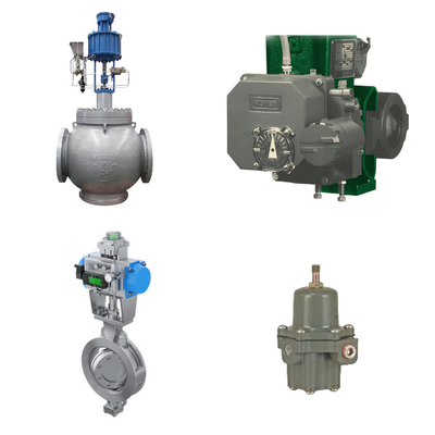 Hochleistungsventil mit Fisher 3720 elektropneumatischem Positionierer und Fisher 67CFR Filterregulator