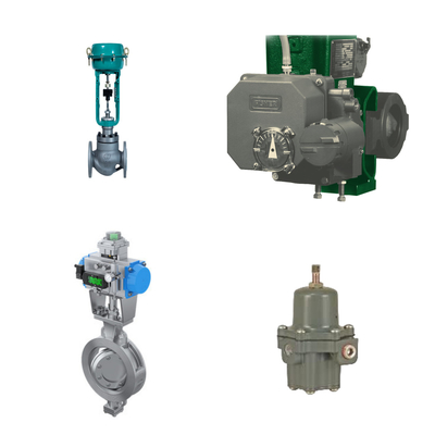 Hochleistungsventil mit Fisher 3720 elektropneumatischem Positionierer und Fisher 67CFR Filterregulator