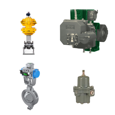 Hochleistungsventil mit Fisher 3720 elektropneumatischem Positionierer und Fisher 67CFR Filterregulator