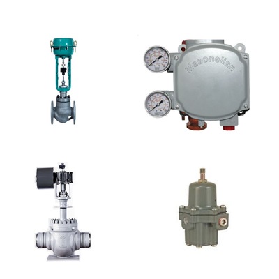 Pneumatisches Steuerventil mit Masoneilan SVi1000 Digital Valve Positioner und Fisher 67CFR Filter Regulator
