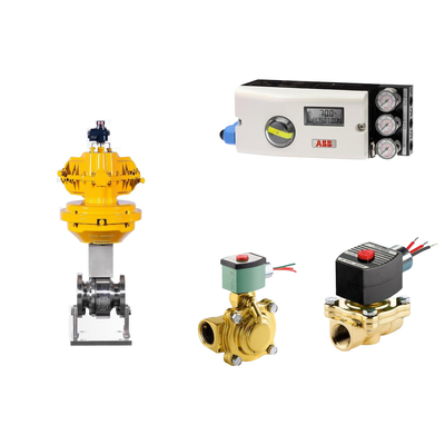 Pneumatisches Steuerventil mit ABB TZIDC-200-Positionierer und EMERSON ASCO210 2-Wege-Solenoidventile