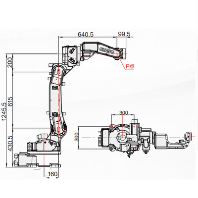 Automatischer Schweißroboterarm SF6-C1400 mit Schweißfackeln mit 1440MM Reichweite