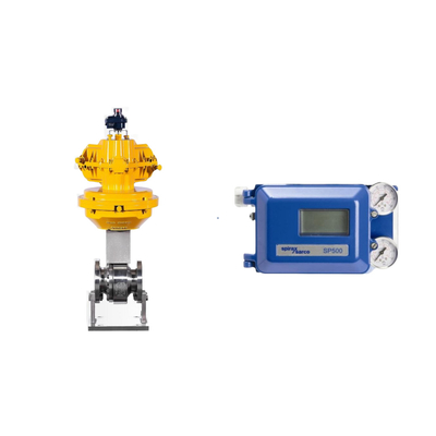 Pneumatisches Ventil mit Spirax Sarco Smart Valve Positioner SP500 und EMERSON Grenzschalter