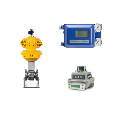 Pneumatisches Ventil mit Spirax Sarco Smart Valve Positioner SP500 und EMERSON Grenzschalter