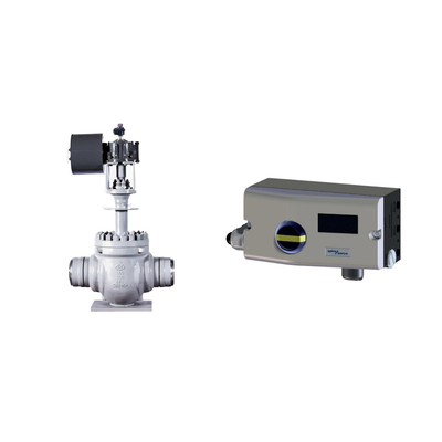 Pneumatisches Ventil mit Spirax Sarco Smart Valve Positioner SP7-10-11 und Fisher 67CFR Filter Regulator