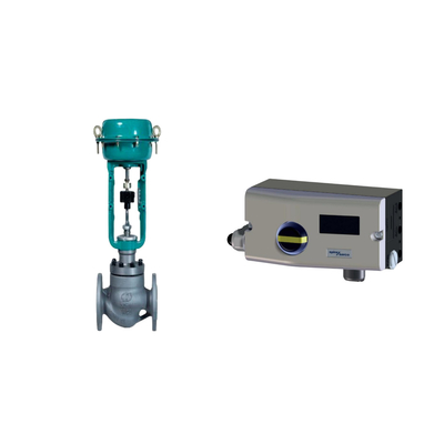 Pneumatisches Ventil mit Spirax Sarco Smart Valve Positioner SP7-10-11 und Fisher 67CFR Filter Regulator