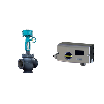 Pneumatisches Ventil mit Spirax Sarco Smart Valve Positioner SP7-10-11 und Fisher 67CFR Filter Regulator